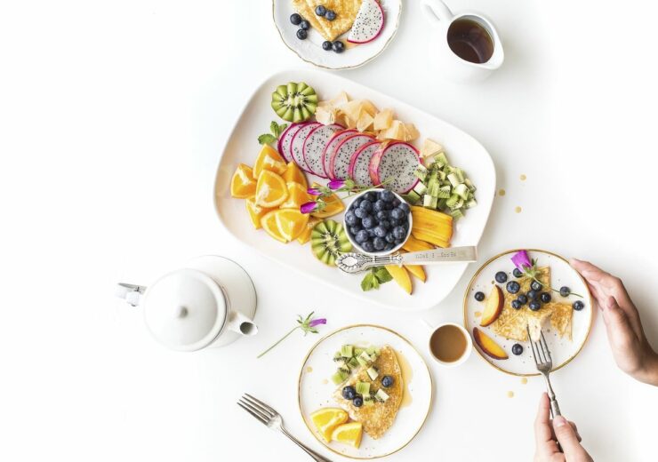 Free pancakes and fruits image